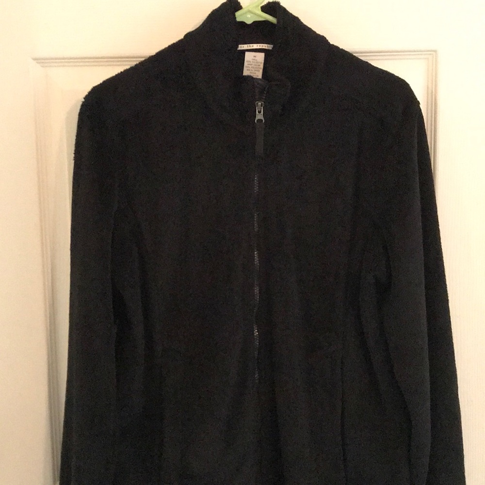 Black Furry fleece jacket